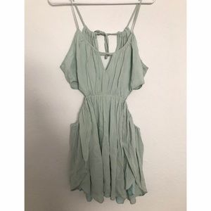 Seafoam Green Cutout Dress